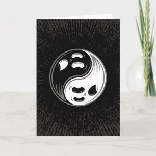 Ghost Yin Yang Black en White Kaart