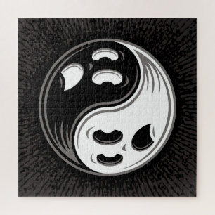 Ghost Yin Yang Black en White Legpuzzel