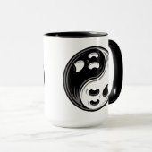 Ghost Yin Yang Black en White Mok (Voorkant rechts)