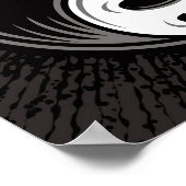 Ghost Yin Yang Black en White Poster (Hoek)