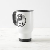 Ghost Yin Yang Black en White Reisbeker (Voorkant links)