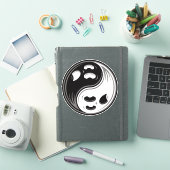 Ghost Yin Yang Black en White Sticker (iPad Cover)