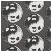 Ghost Yin Yang Black en White Stof (Swatch)