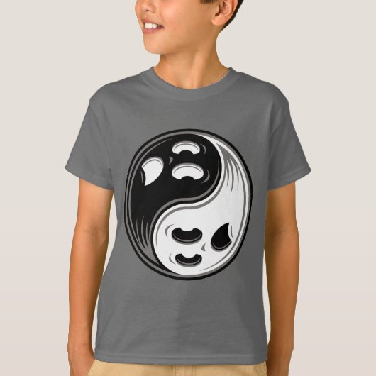Ghost Yin Yang Black en White T-shirt (Voorkant)