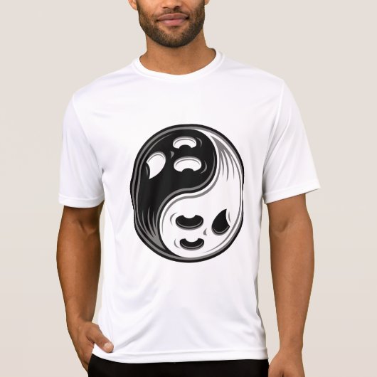 Ghost Yin Yang Black en White T-shirt (Voorkant)