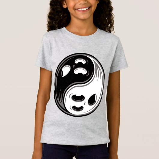 Ghost Yin Yang Black en White T-shirt (Voorkant)