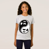 Ghost Yin Yang Black en White T-shirt (Voorkant volledig)