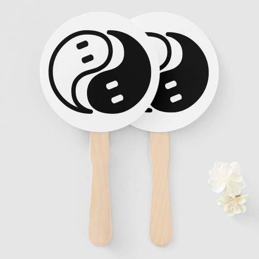 Ghost Yin Yang Handwaaier (Voorkant en achterkant)