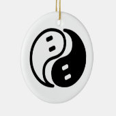 Ghost Yin Yang Keramisch Ornament (Rechts)