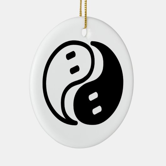 Ghost Yin Yang Keramisch Ornament (Rechts)