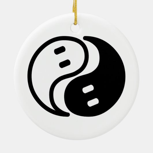 Ghost Yin Yang Keramisch Ornament (Achterkant)