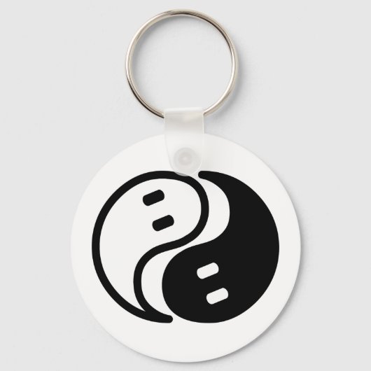Ghost Yin Yang Sleutelhanger (Voorkant)