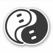 Ghost Yin Yang Sticker (Voorkant)