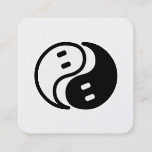 Ghost Yin Yang Vierkante Visitekaartje