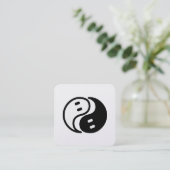 Ghost Yin Yang Vierkante Visitekaartje (Staand voorkant)