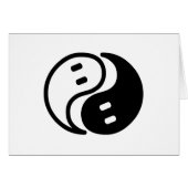 Ghost Yin Yang Wenskaart (Voorkant Horizontaal)