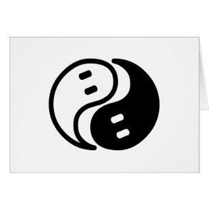 Ghost Yin Yang Wenskaart