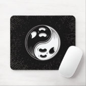 Ghost Yin Yang Zwart en Wit Muismat (Met muis)
