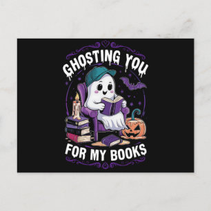 Ghost You voor mijn boeken Ghost Reading Halloween Briefkaart