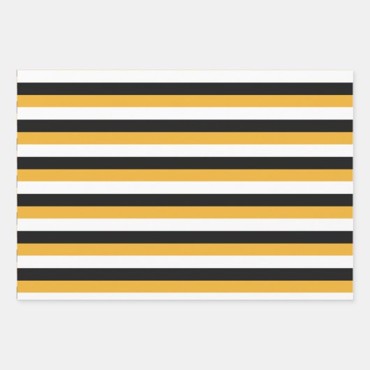 Ghost & Zonnebloemen met Stripe Pattern Halloween Inpakpapier Vel (Voorkant 2)