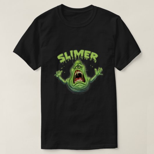 Ghostbusters Slimer Neon-portret T-shirt (Design voorkant)
