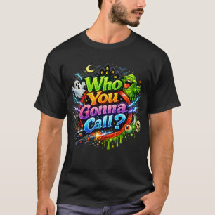 Ghostbusters "Wie Ga Je Bellen" Retro Design T-shirt