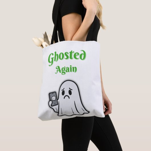 Ghosted Again beroemd gemaakt door Sad Ghost Canva Tote Bag (Dichtbij)