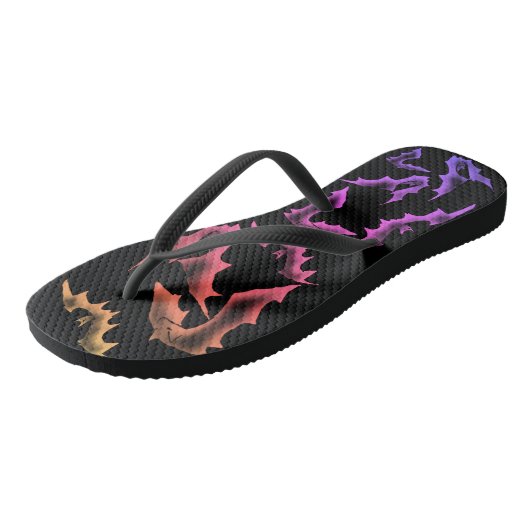 Ghosted Bats - Stadslichten Teenslippers (Schuin)