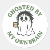 Ghosted door mijn eigen Brain Sticker (Voorkant)