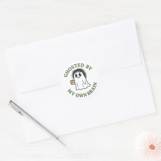Ghosted door mijn eigen Brain Sticker (Envelop)