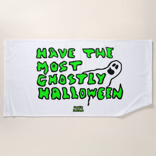 Ghosted Halloween Beach Towel Strandlaken (Voorkant)