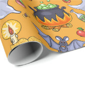 Ghosted Halloween Pattern Cadeaupapier (Rol Hoek)