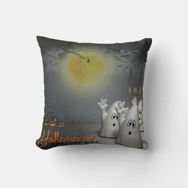 Ghosted Halloween Pillow Kussen (Voorkant)