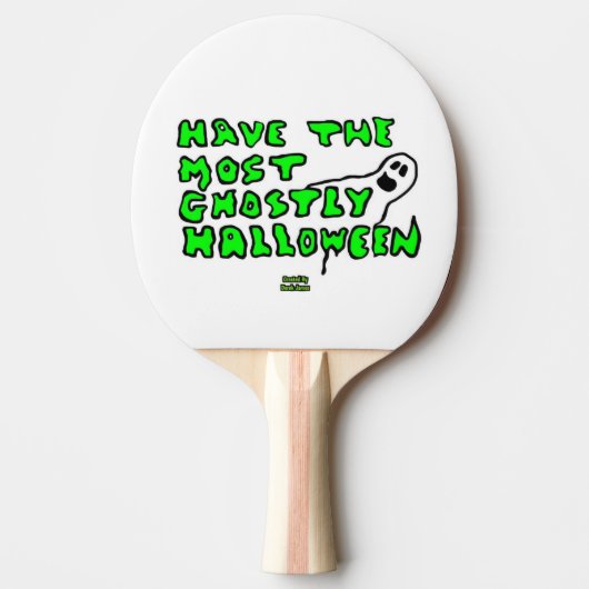 Ghosted Halloween Ping Pong Paddle Tafeltennisbatje (Voorkant)