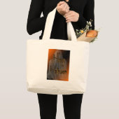 Ghosted Happy Halloween Bag Grote Tote Bag (Voorkant (product))