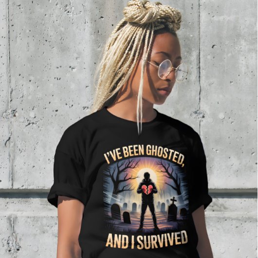 Ghosted maar Glowing – Overlevings T-shirt