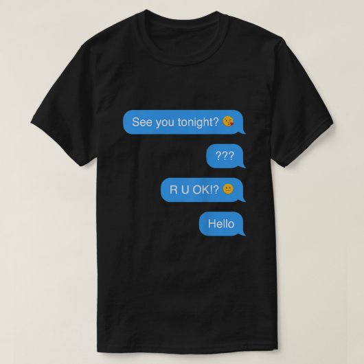 Ghosted Text Message Funny Halloween T-shirt (Design voorkant)