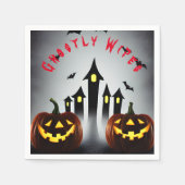 Ghosted Wipes Creepy Halloween Jack 'o Lantern Servet (Voorkant)