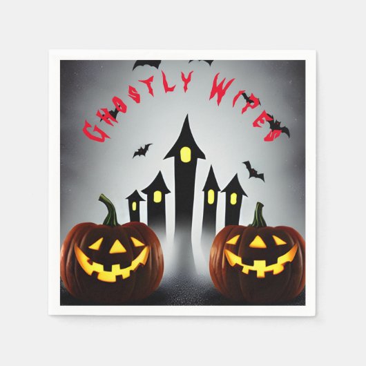 Ghosted Wipes Creepy Halloween Jack 'o Lantern Servet (Voorkant)