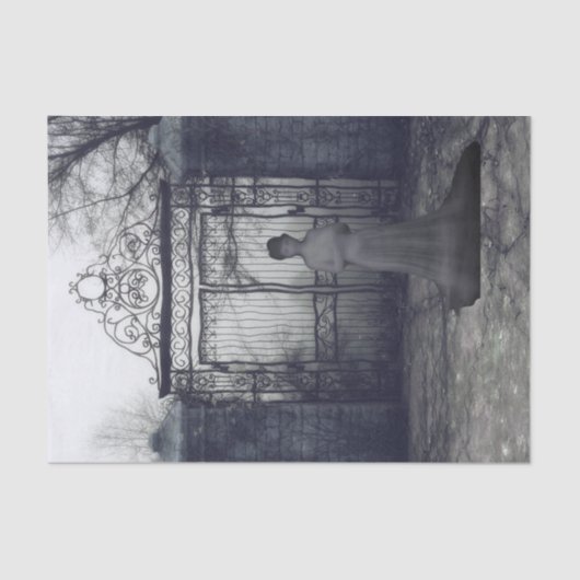 Ghosted Woman Creepy Decoupage Tissuepapier (Voorkant)