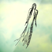 Ghosted Woman Window Cling Raamsticker (Vel 3)