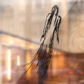 Ghosted Woman Window Cling Raamsticker (Vel 2)