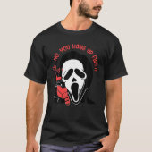 Ghostface die Halloween Funny noemt, schreeuwen ju T-shirt (Voorkant)