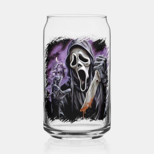 Ghostface Enge halloween spooky ontwerp Blikvorm Glas (Voorkant)