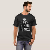 Ghostface gewoon chillin t-shirt (Voorkant volledig)
