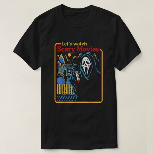 Ghostface Scream Watch Scary Movies Hall T-shirt (Design voorkant)