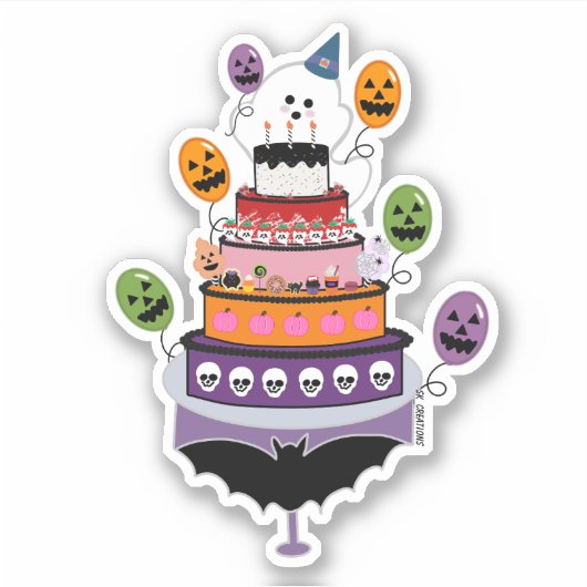 Ghostie Boo Day viering Sticker (Voorkant)
