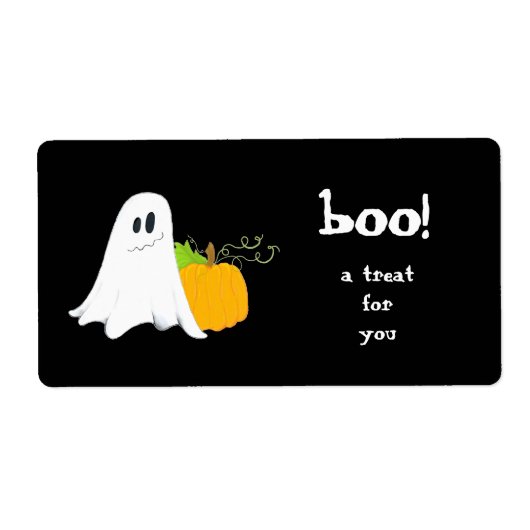 Ghostie ~ Treat Bag label (Voorkant)