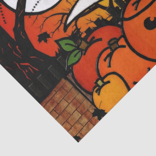 Ghostie Whimsical Halloween Tissuepapier (Detail)