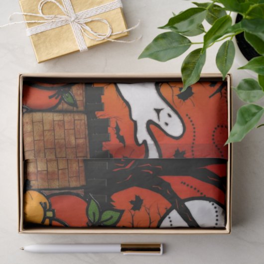 Ghostie Whimsical Halloween Tissuepapier (Geschenk)